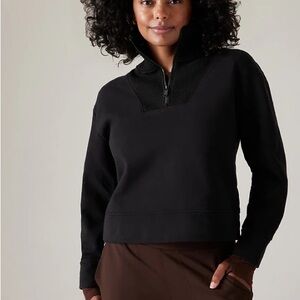 Athleta Quarter zip in black size M